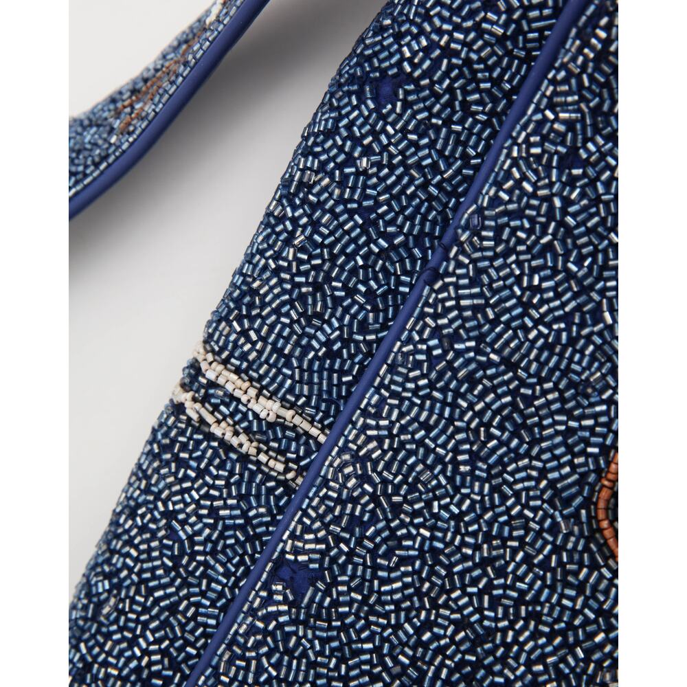 Staud Blue Tommy Beaded Handbag - Picture 9 of 10